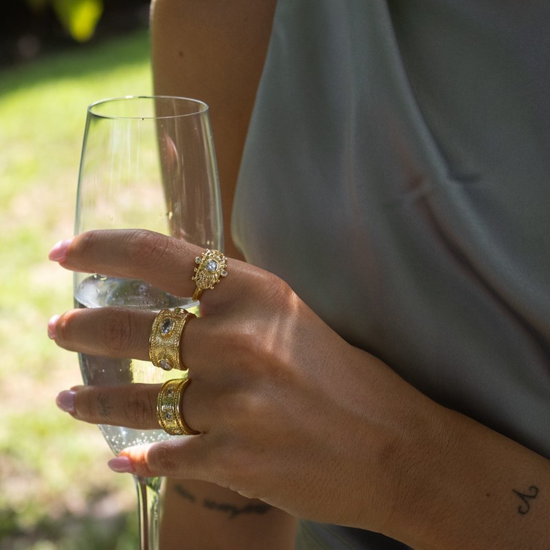 Thumbnail of Goddess Cleopatra Gold & Diamond Ring - Gold image