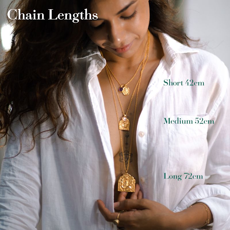 Thumbnail of Goddess Of Vision Charm Necklace Set - Gold - Intuition & Third Eye Chakra image