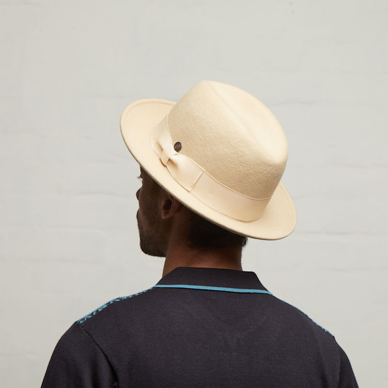 Thumbnail of Godfather Ivory Wool Felt Hat image