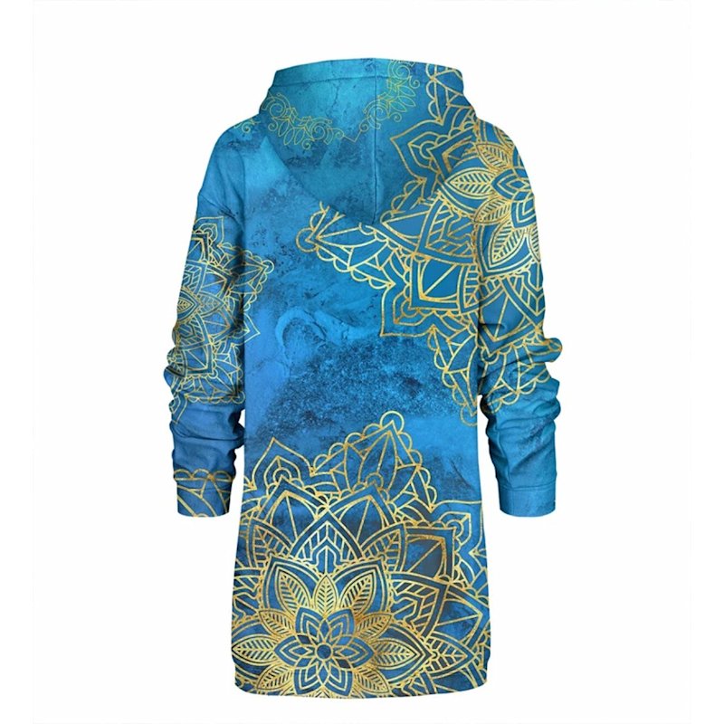 Thumbnail of Gold Boho Oversize Hoodie Dress image
