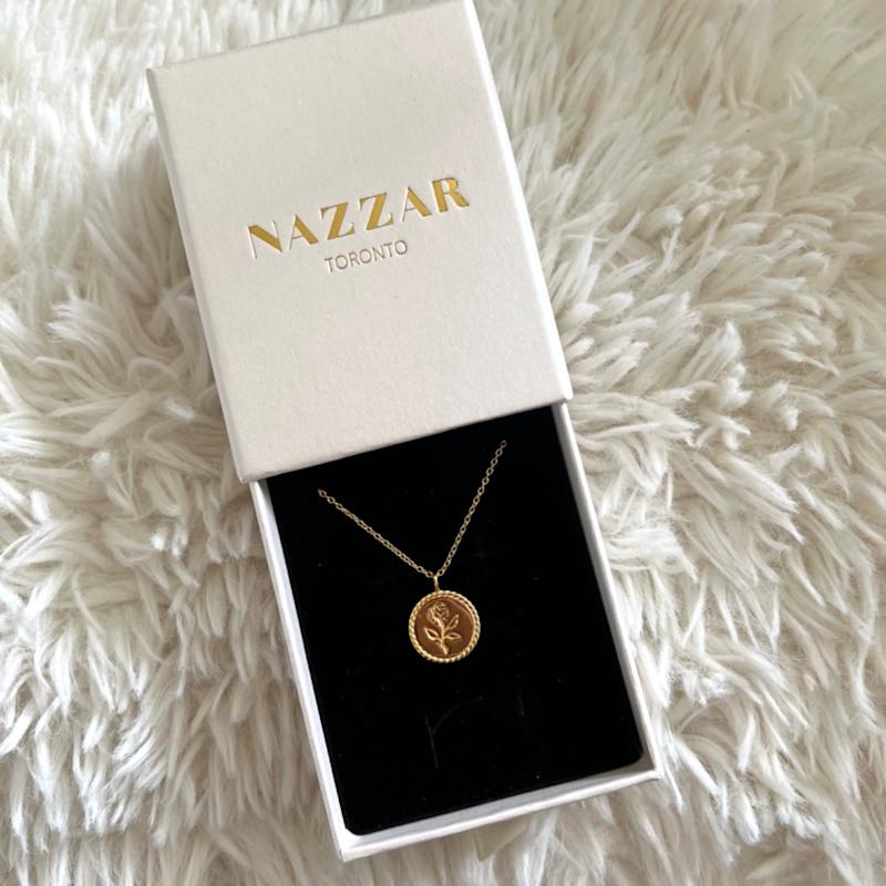 Thumbnail of Gold Coin Flower Pendant Necklace image