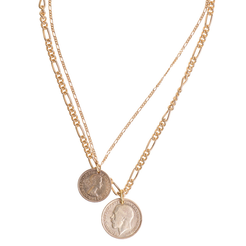 Thumbnail of Gold Coin Layered Necklace image