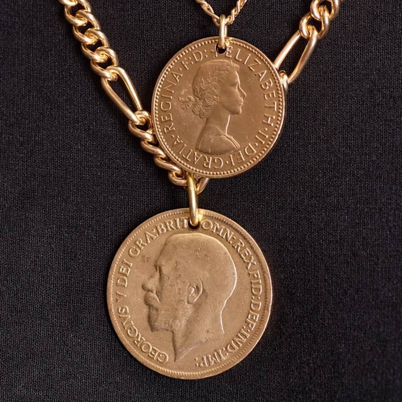 Thumbnail of Gold Coin Layered Necklace image