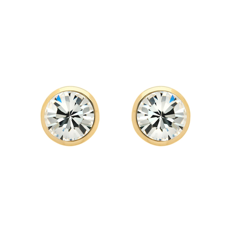Thumbnail of Gold Crystal Stud Earrings image
