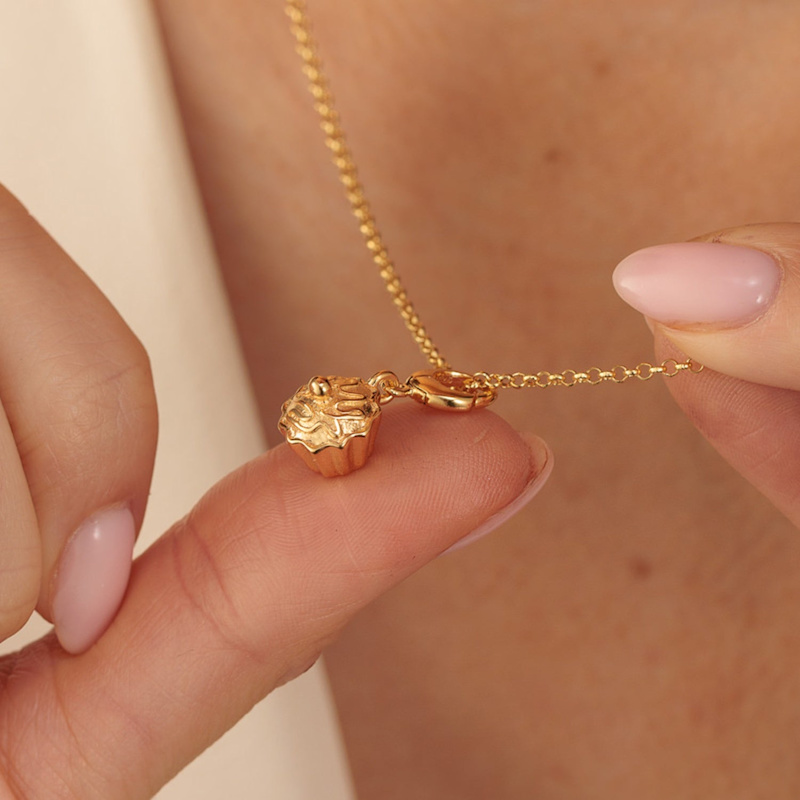 Thumbnail of Gold Plated Cupcake Charm Necklace image