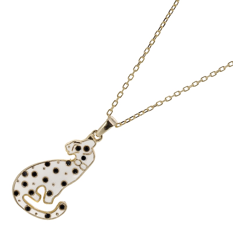 Thumbnail of Gold Dalmatian Dog Necklace -Gold image