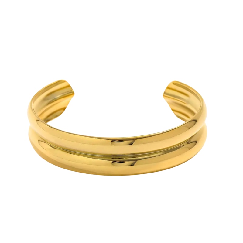 Thumbnail of Gold Double Cuff Waterproof Bracelet image