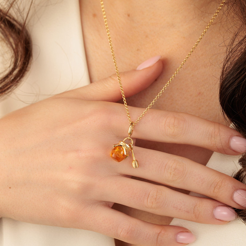 Thumbnail of Gold Plated Honey Pot Charm Necklace image