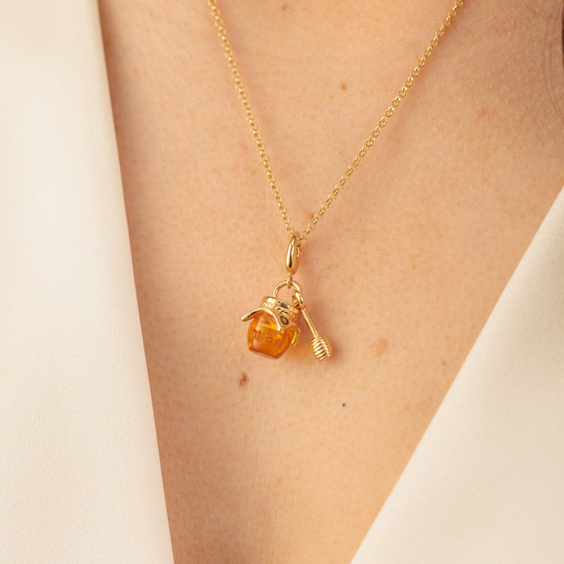 Thumbnail of Gold Plated Honey Pot Charm Necklace image