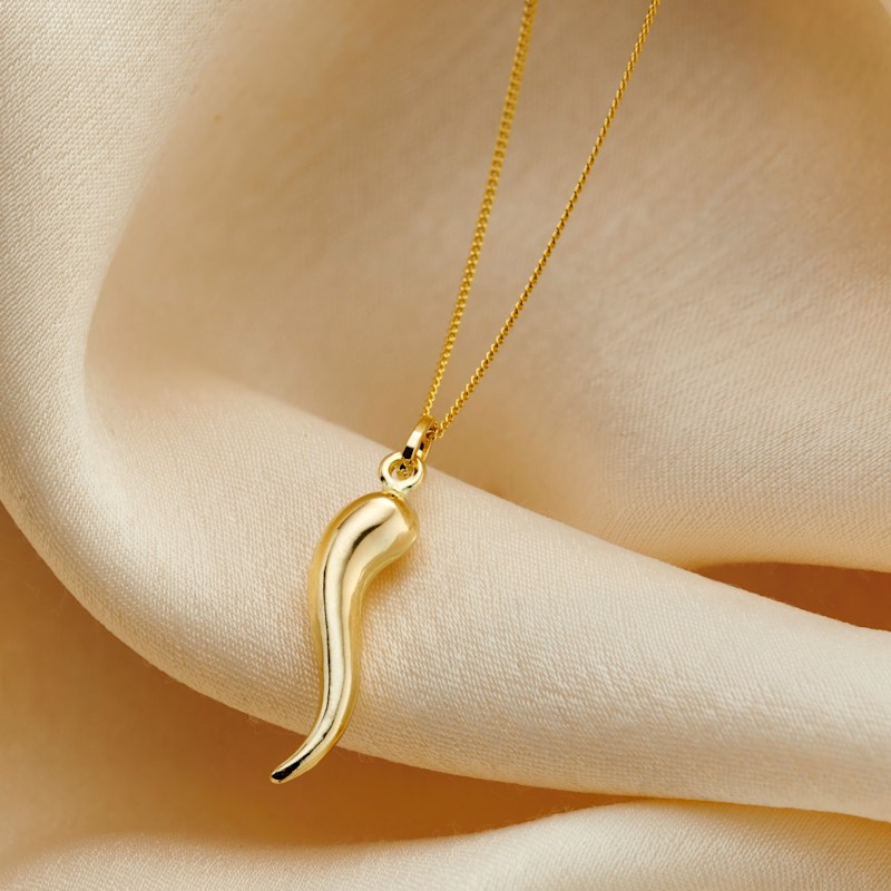 Thumbnail of 9Ct Gold Horn Charm Necklace image