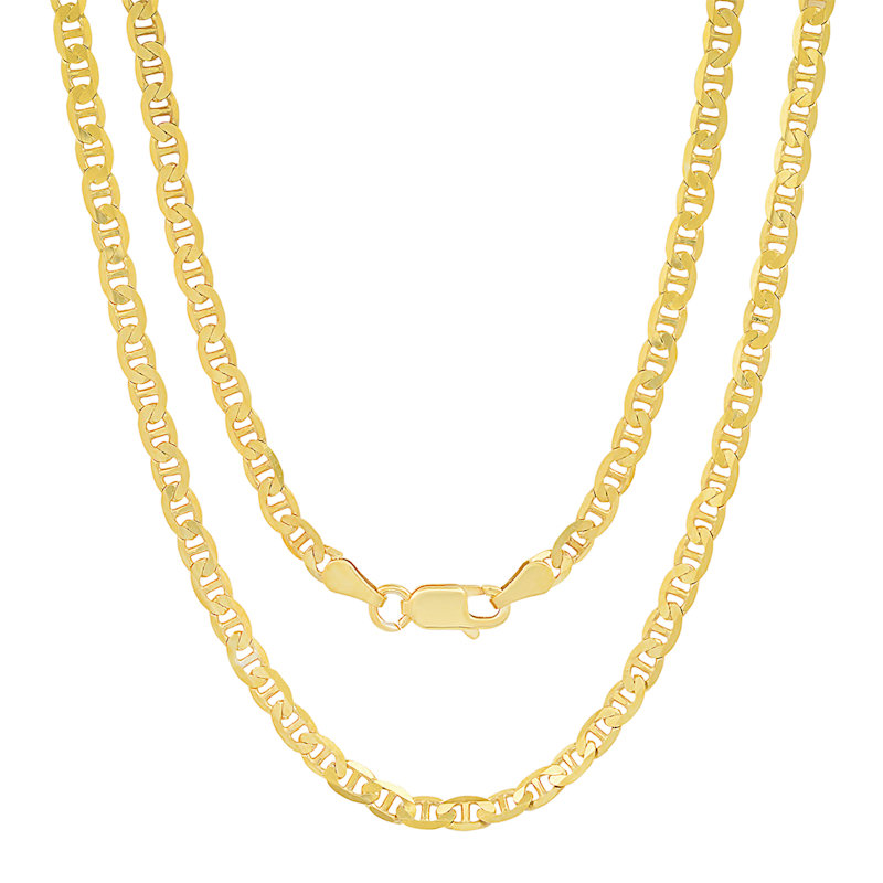 Gold Italian Petite 3.3Mm Gucci/Mariner Chain Necklace - Unisex - 18 ...