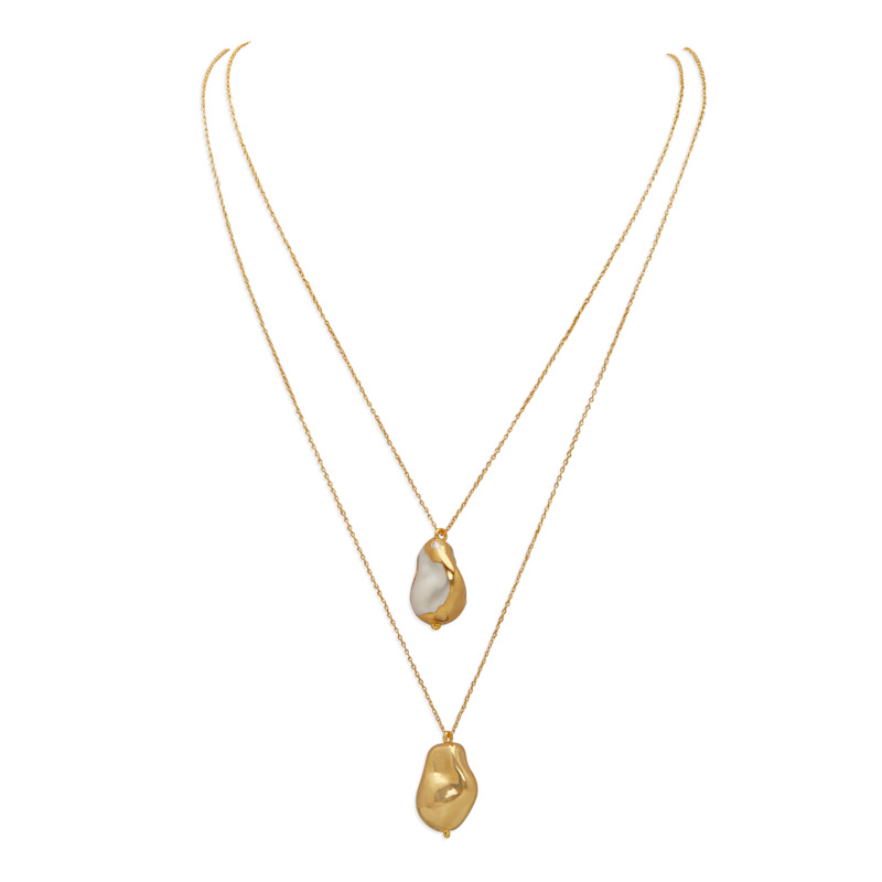 Thumbnail of Gold Kora Pendants With Baroque Pearls image