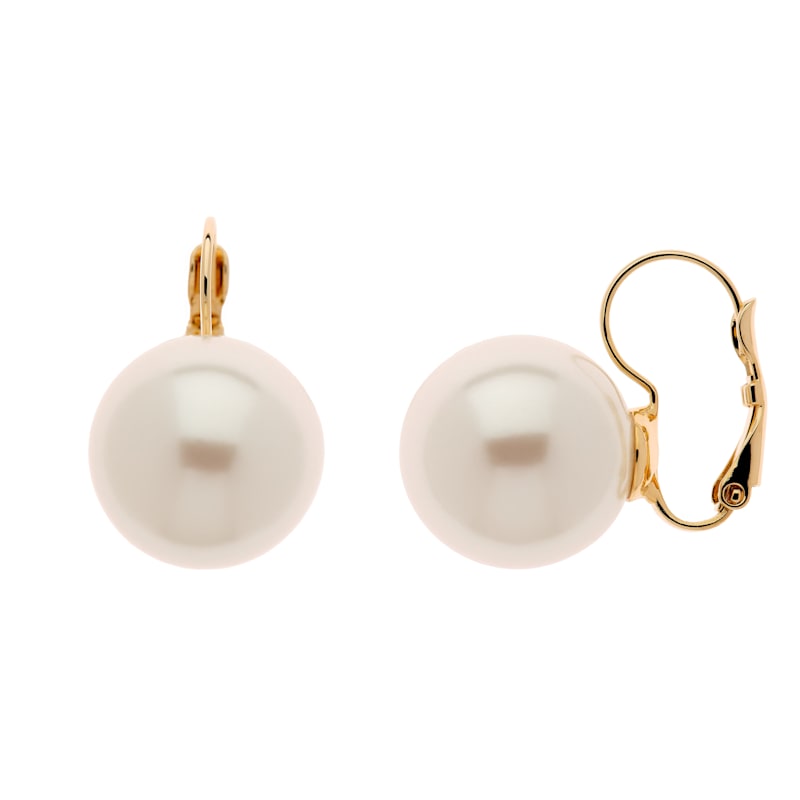Thumbnail of Gold Leverback & Pearl Earrings image