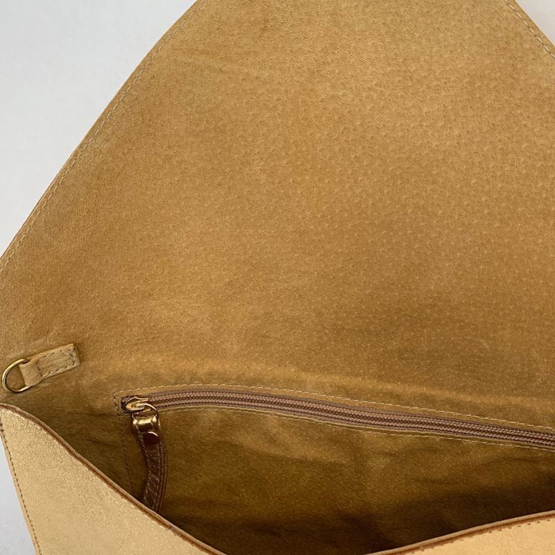 Thumbnail of Envelope Clutch Gold Leather With Chain image