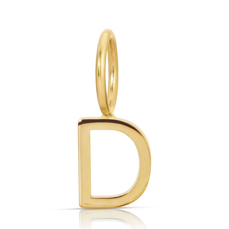 Thumbnail of Gold Letter Charm Yellow Gold image