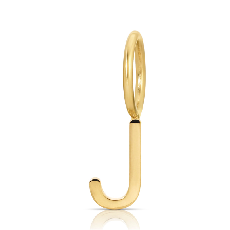 Thumbnail of Gold Letter Charm Yellow Gold image