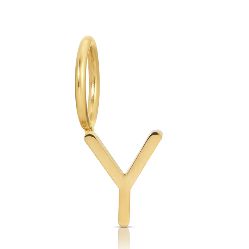 Thumbnail of Gold Letter Charm Yellow Gold image