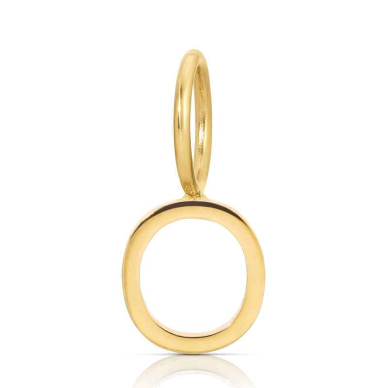 Thumbnail of Gold Letter Charm Yellow Gold image