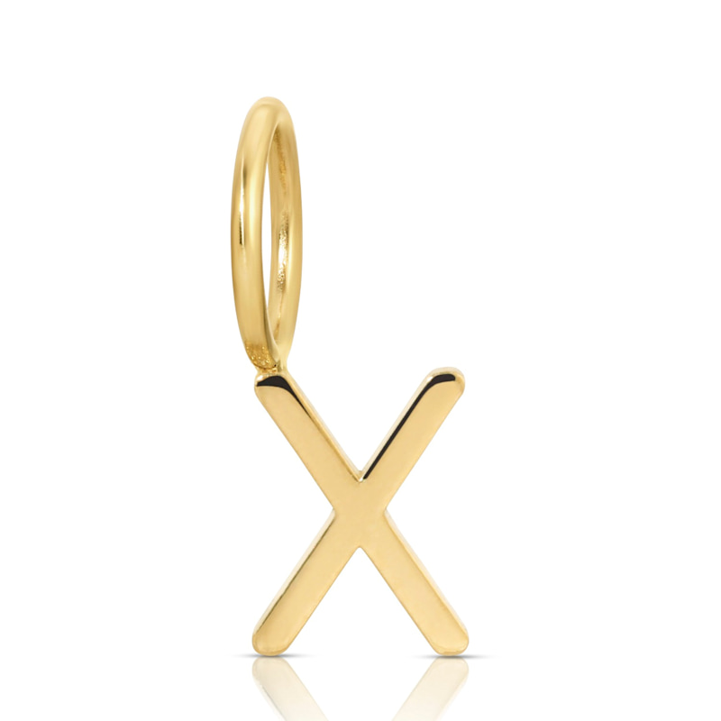 Thumbnail of Gold Letter Charm Yellow Gold image