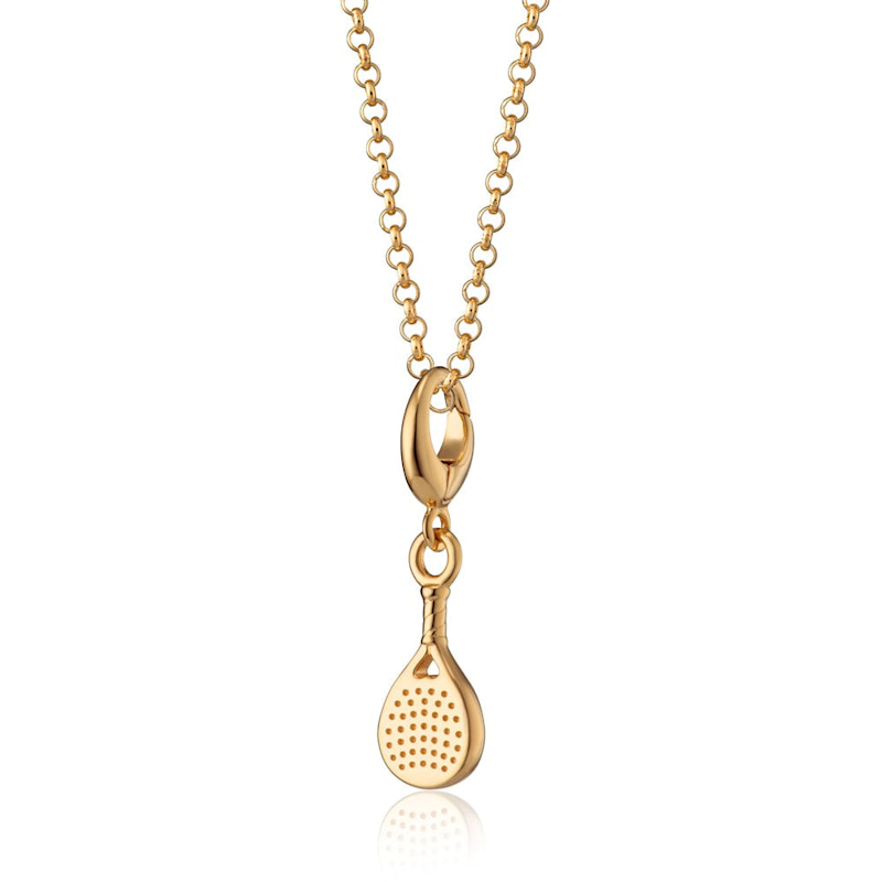 Thumbnail of Gold Plated Padel Racket Charm Necklace image
