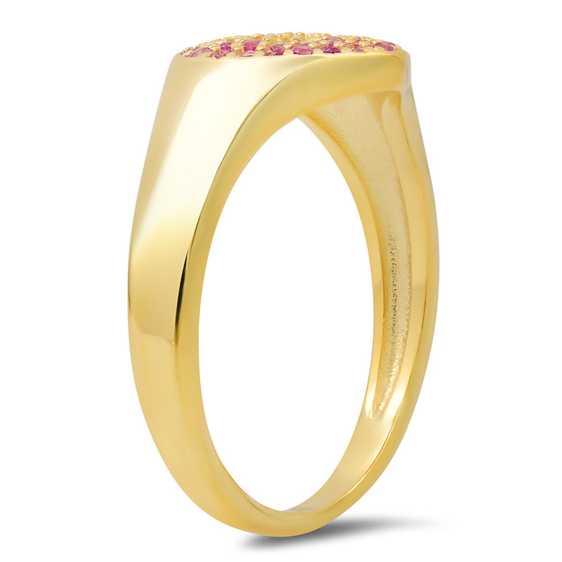 Thumbnail of Gold Pink Sapphire Ombre Heart Ring image