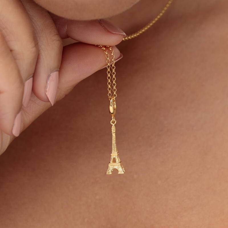 Thumbnail of Gold Plated Eiffel Tower Charm Necklace image