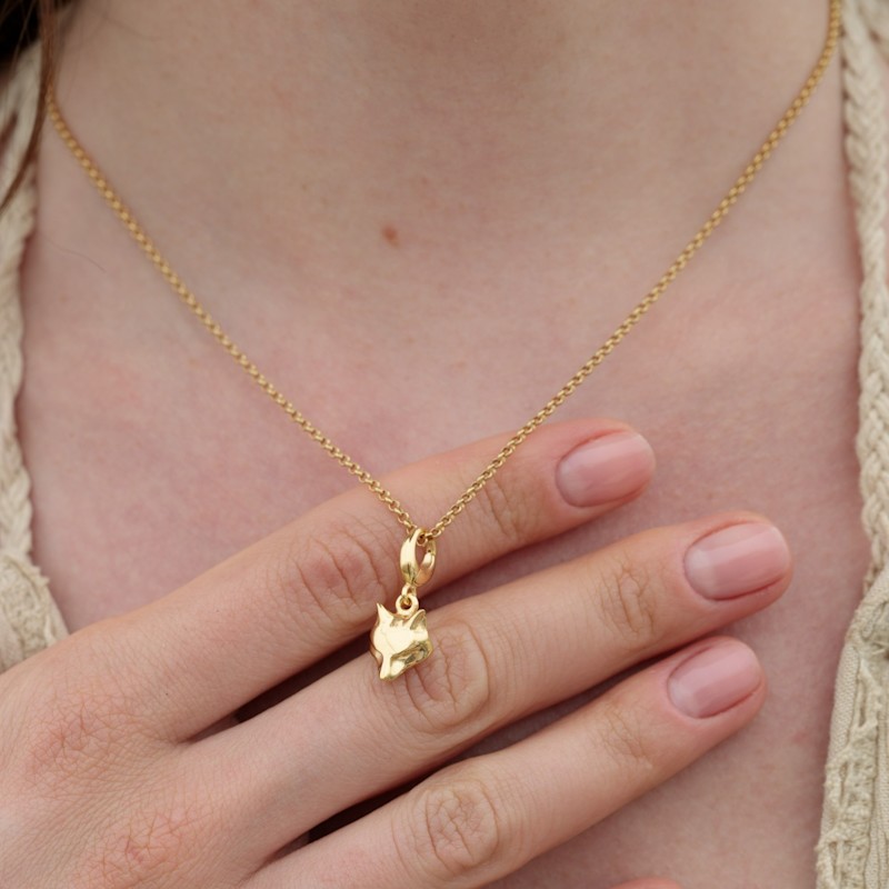 Thumbnail of Gold Plated Fox Charm Necklace image