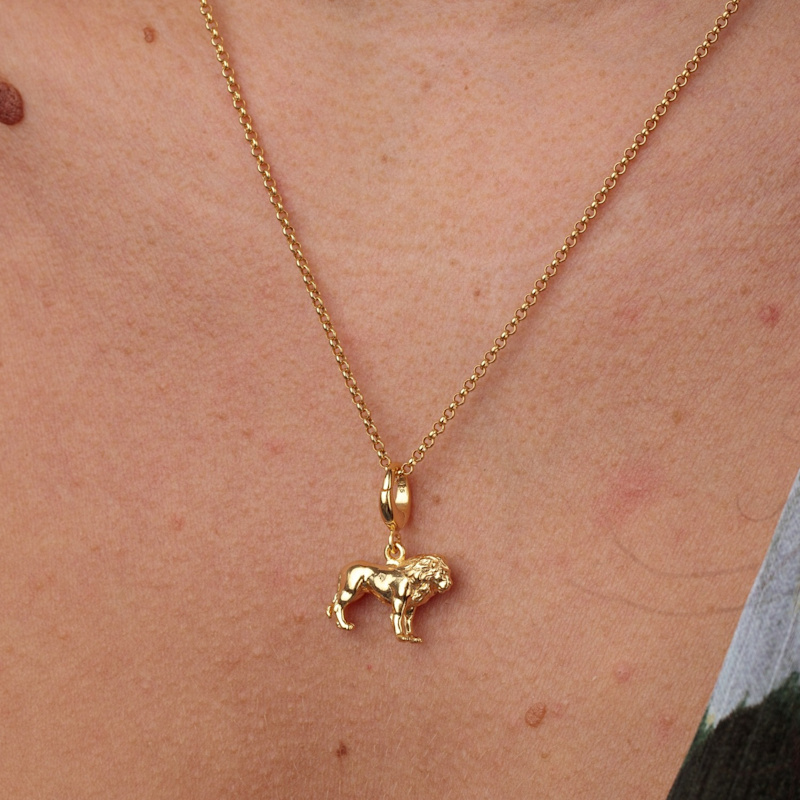 Thumbnail of Gold Plated Lion Charm Necklace image