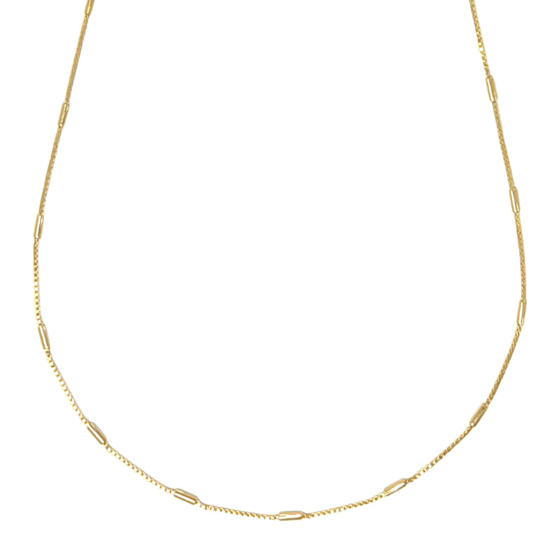 Gold Plated Morse Chain Choker Essential Everyday Layering Necklace ...