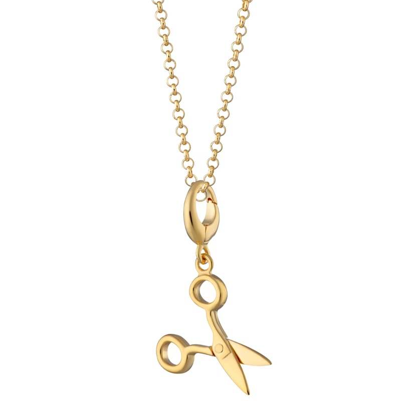 Thumbnail of Gold Plated Scissors Charm Necklace image
