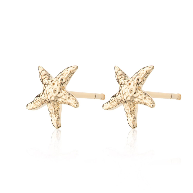 Thumbnail of Gold Plated Starfish Stud Earrings - Animal Earrings image