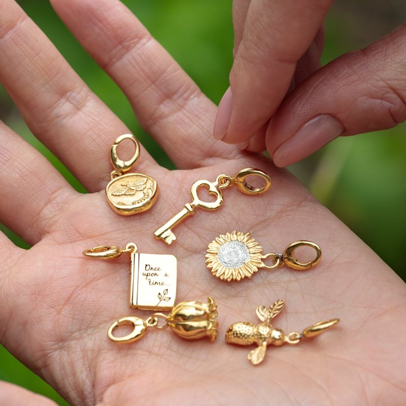 Thumbnail of Gold Plated Story Book Charm image