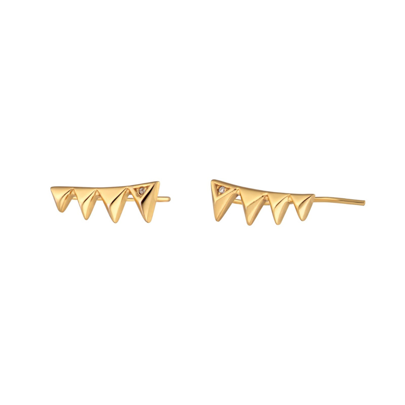 Thumbnail of Gold Rebel Ear Climber Earrings image