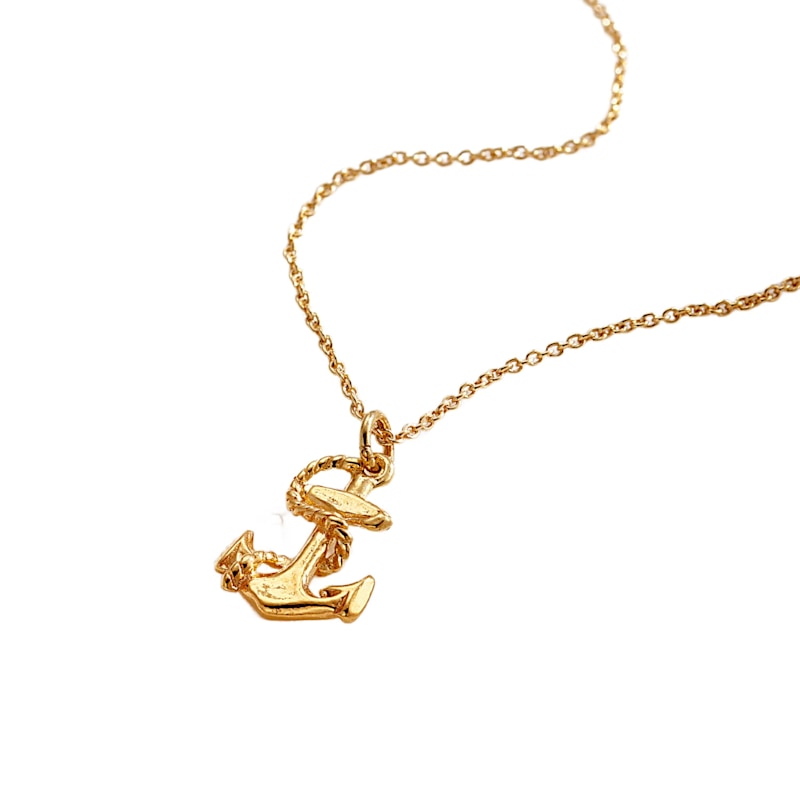 Thumbnail of Gold Rope & Anchor Necklace image
