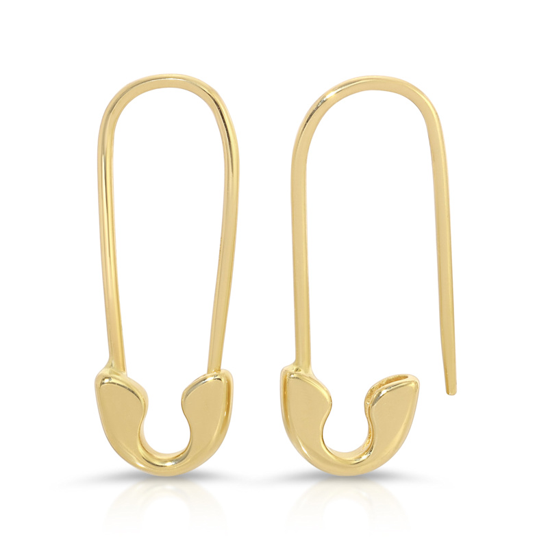 Thumbnail of Yellow Gold Safety Pin Earring image