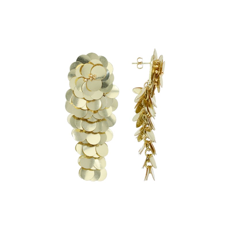 Thumbnail of Gold Sequin Earrings Waterfall L image