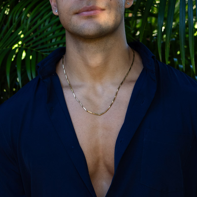 Thumbnail of Golden Strength Men’s Chain Necklace - Gold image