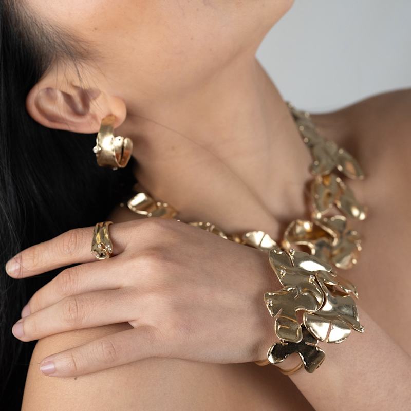 Thumbnail of Golden Whirlwind Cuff Bangle Bracelet image