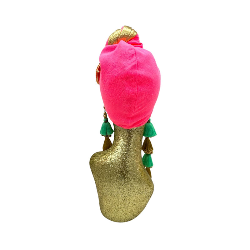 Golden Zia Lizard Reversible Dorado Turban | Julia Clancey | Wolf & Badger