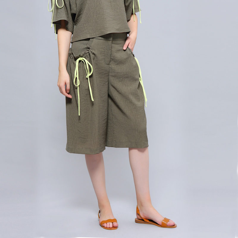 Thumbnail of Casual Wide Leg Capri Trousers image
