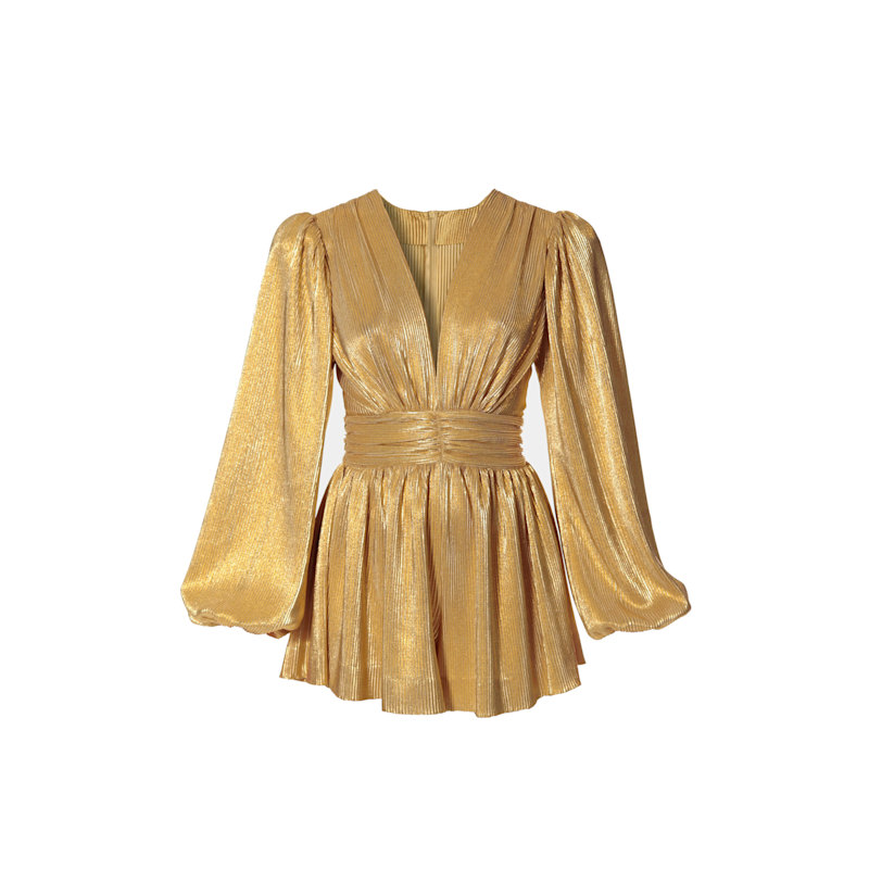 Thumbnail of Grace Golden Glow Mini Party Jumpsuit image