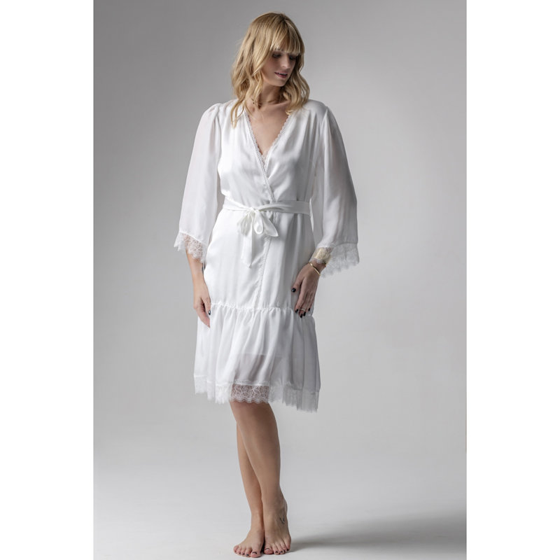 cream chiffon wrap dress Women's Cream Chiffon V Neck Ruched Mini Dress