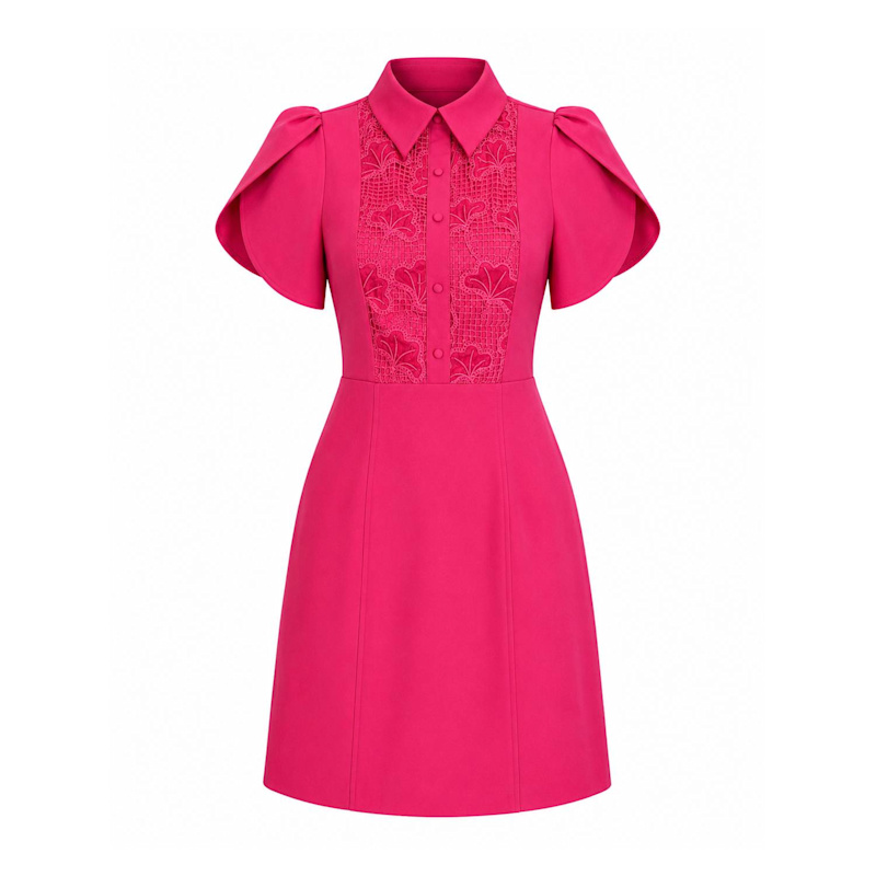 Thumbnail of Gracie Collar Mini Dress Pink image