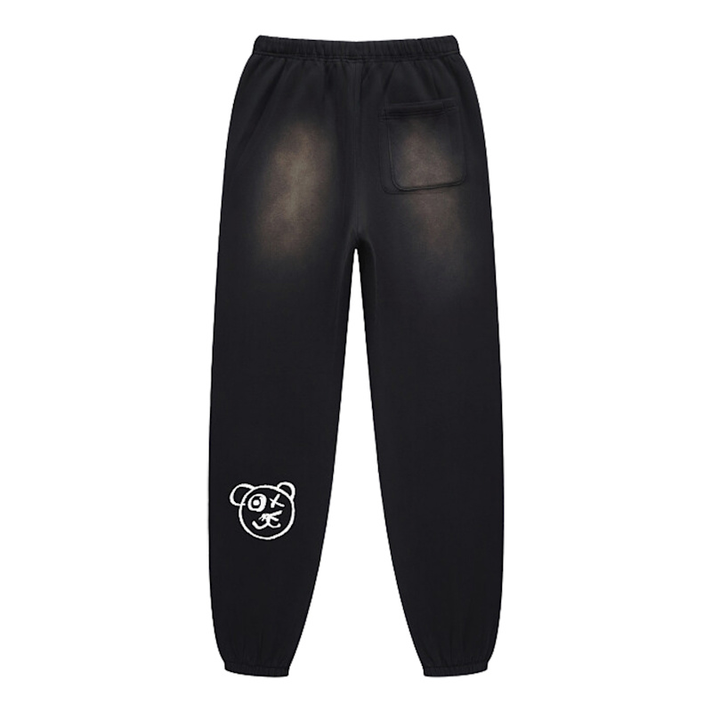Thumbnail of Graffiti Teddy Bear Cotton Espresso Vintage Wash Joggers image