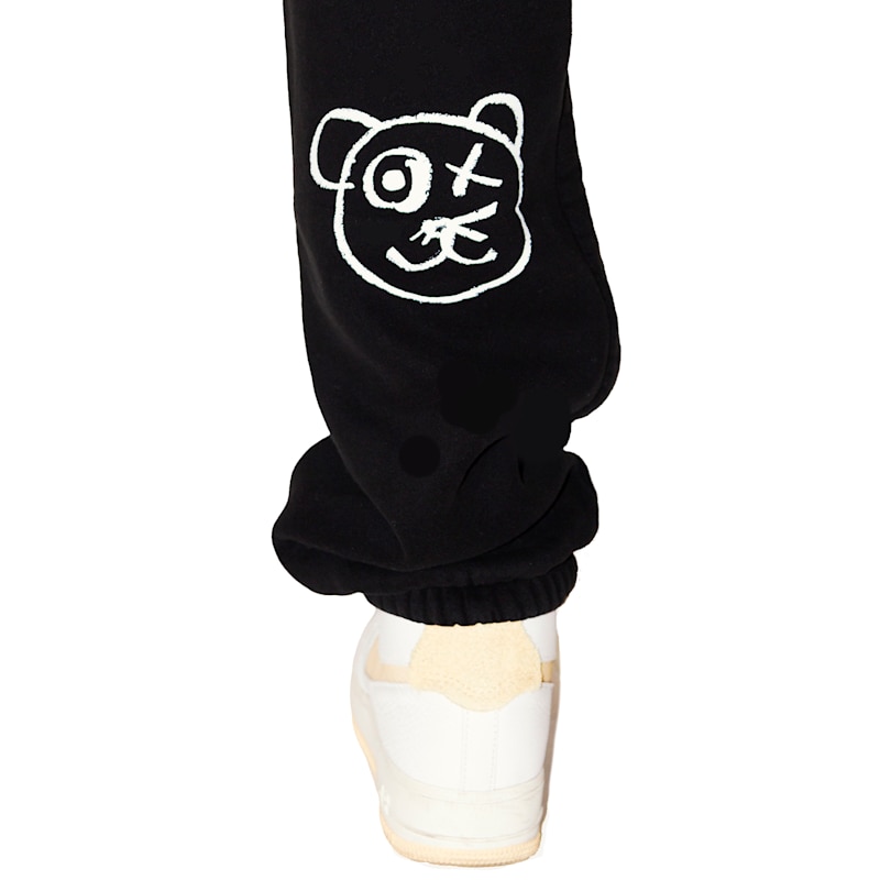 Thumbnail of Graffiti Teddy Bear Cotton Espresso Vintage Wash Joggers image