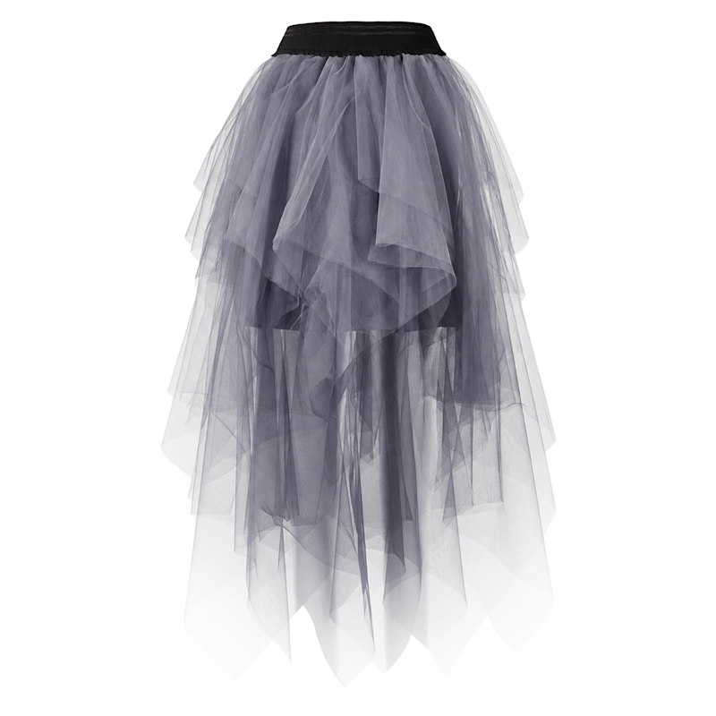 Gray Layered Tulle Skirt - Elegant Occasion Wear | JANA COSHÈ | Wolf ...