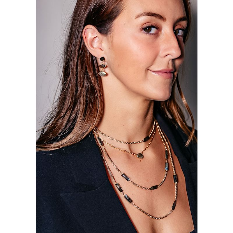 Thumbnail of Labradorite Marquis Dangle Earrings image
