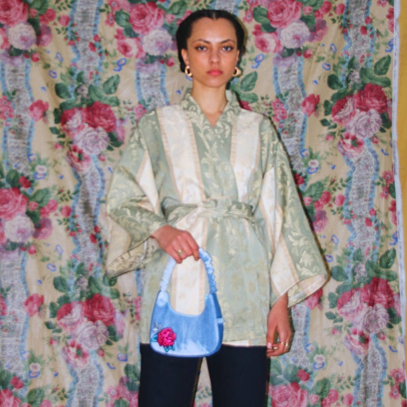 Thumbnail of Vintage Pastel Upcycled Japanese Kimono image