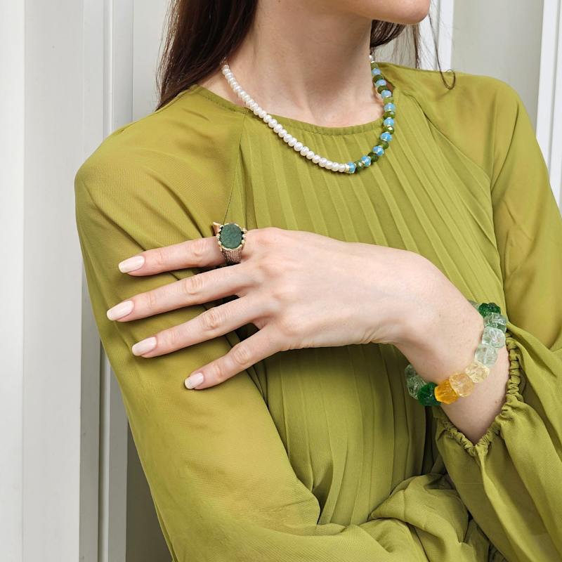 Thumbnail of Green Aventurine Stone Setting Ring image