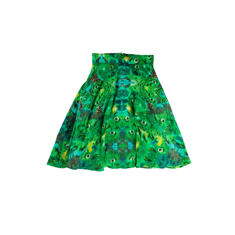 Thumbnail of Green Barbet  Silk Skirt image